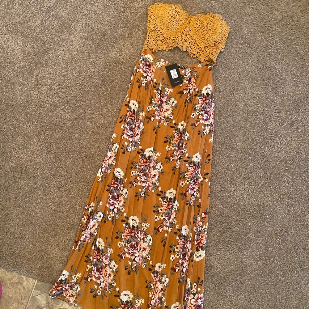 2 piece top and skirt